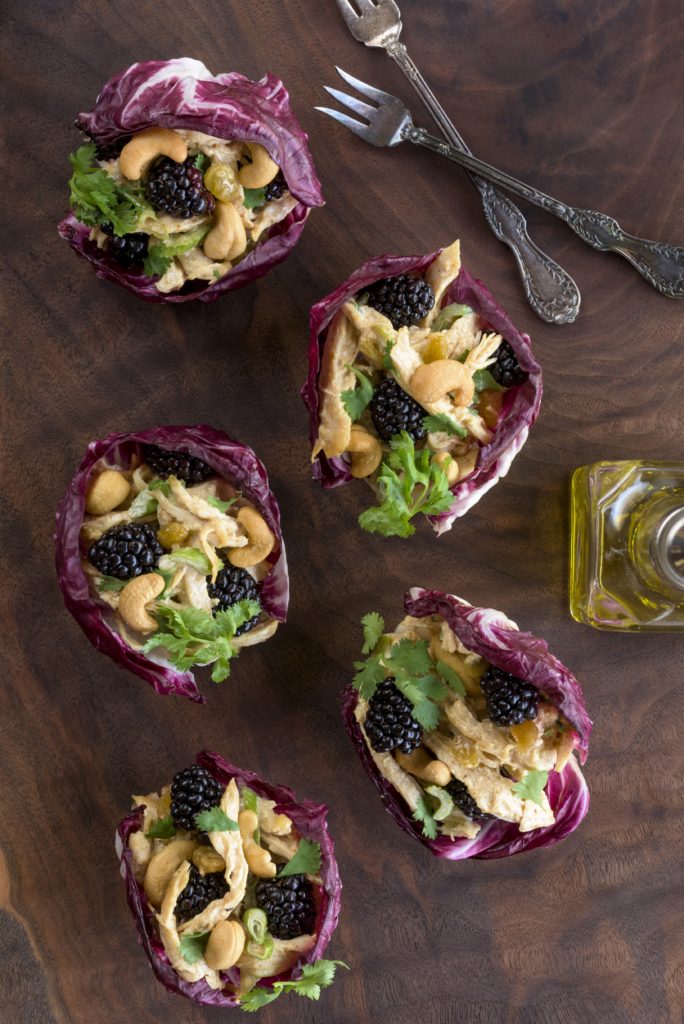curried chicken salad with marionberries