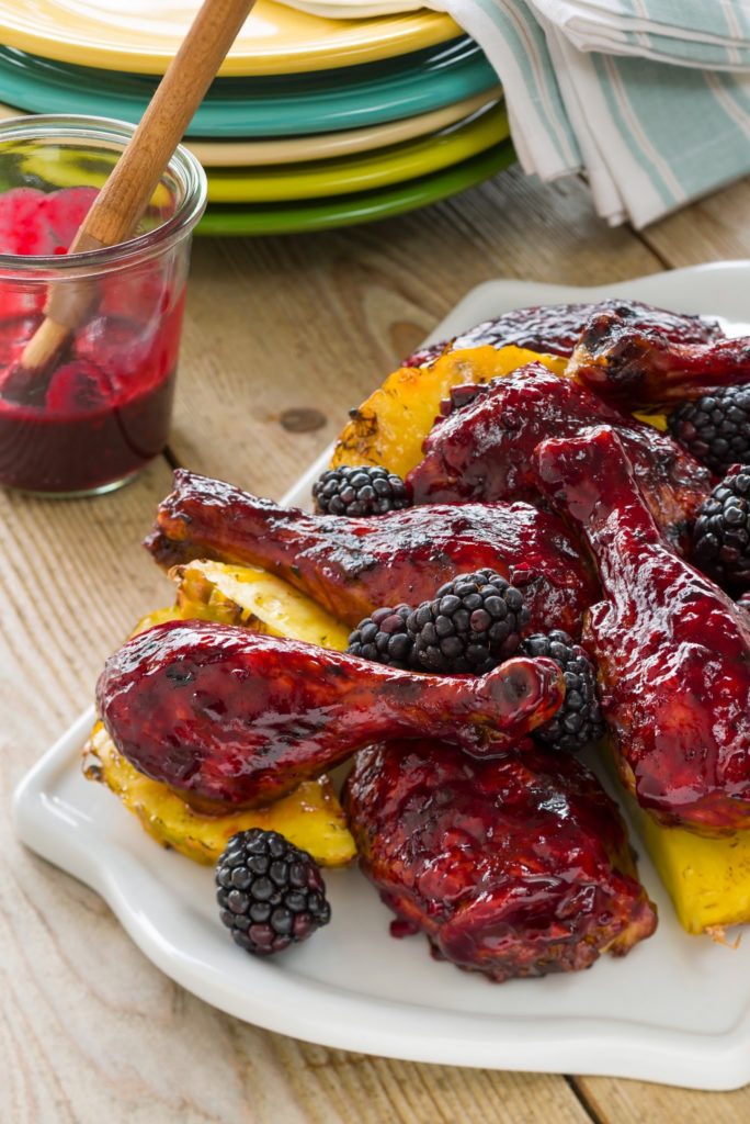 grilled chicken with blackberry bbq sauce