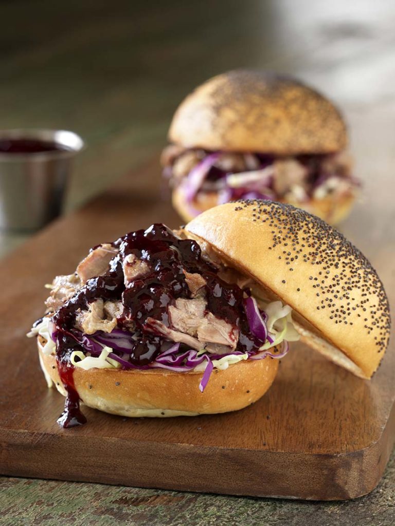 pulled pork sliders with marionberry mojito sauce recipe